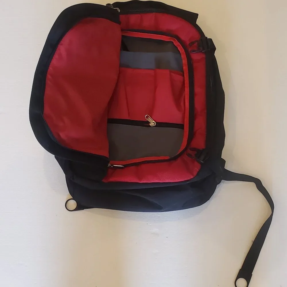 Fortinet Red and Black Computer Laptop Back Pack